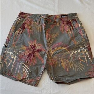 Bonobos Men's Tropical Print Shorts - green and pink